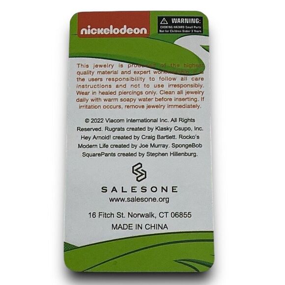 Nickelodeon Jimmy Neutron 14 Gauge 316L Belly Button Navel Ring - Picture 5 of 6